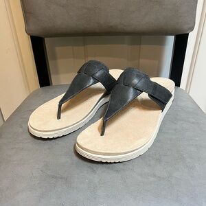 Dansko Women’s Cece Denim Burnished Calf Flip Flop Sandals EU 40/US 9.5-10 NWOB